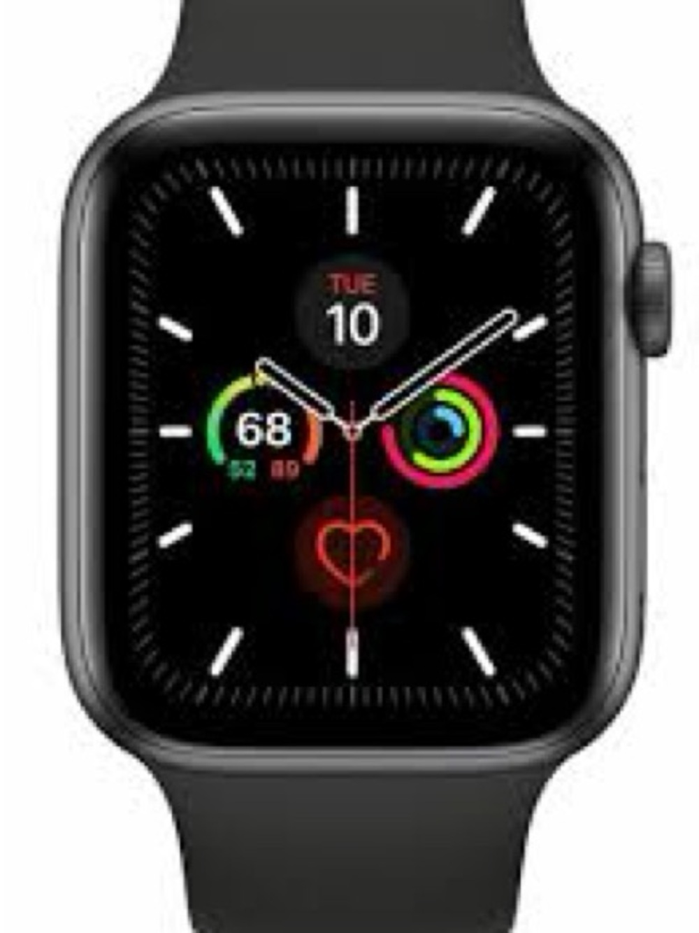 Apple watch with Black Sport Band